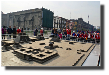 Model of the Temples of Tenochtitlan, and the ruins of part of teple area DSC02164.jpg