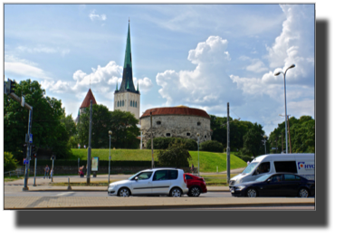 Tallinn and the spire of St. Olaf's Church.jpg