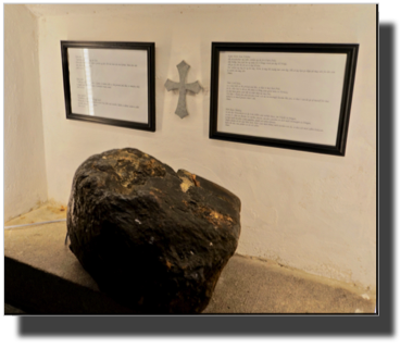 The stone where King Olav fell under the battle at Stiklestad in year 1030 DSC03466.jpg The stone where King Olav fell under the battle at Stiklestad in year 1030 DSC03466.jpg