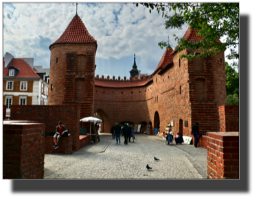 Part of Barbican, a remaining relict of historic fortifications