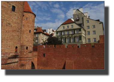 Part of Barbican, a remaining relict of historic fortifications Part of Barbican, a remaining relict of historic fortifications